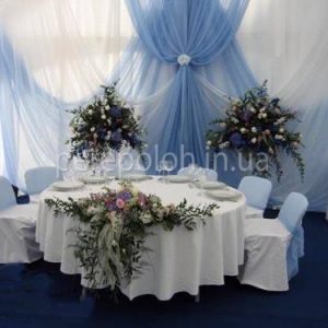 украшение свадебного зала тканью в Одессе