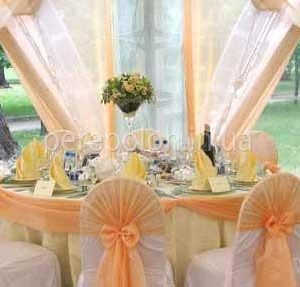 оформление свадебного зала тканью в Одессе
